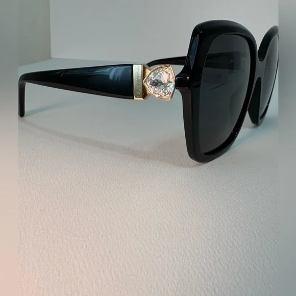 Jimmy Choo Manon Shiny Black Sunglasses Women’s - Picture 8 of 12